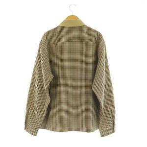 MONKEY TIME 21AW チェックシャツ 切替 長袖 S ブラウン /MY OS