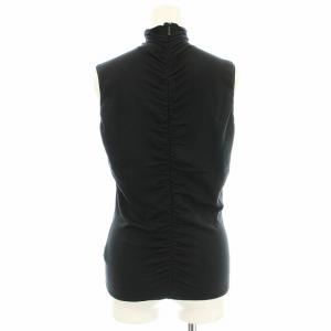 GUCCI ノースリーブ カットソー ハイネック ストレッチ タンクトップ M 黒 ブラック /G