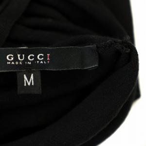 GUCCI ノースリーブ カットソー ハイネック ストレッチ タンクトップ M 黒 ブラック /G