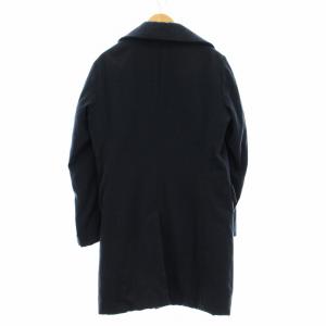 ARMANI COLLEZIONI 中綿 チェスターコート ダブル ロング ウール 46 紺 ネイビー /KU