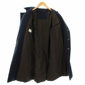 ARMANI COLLEZIONI 中綿 チェスターコート ダブル ロング ウール 46 紺 ネイビー /KU