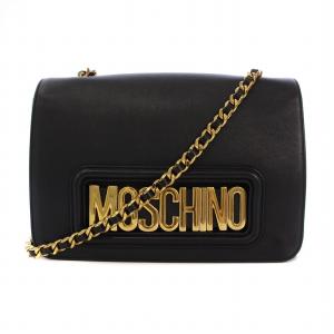 ショルダーバッグ チェーン レザー 黒 /BM