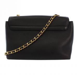MOSCHINO ショルダーバッグ チェーン レザー 黒 /BM