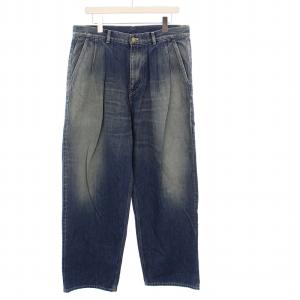 グラフペーパー Colorfast Denim Two Tuck Pants 1 Graphpaper (グラフペーパー) Colorfast Denim Two Tuck Tapered