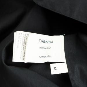 cristaseya ステンカラーコート M ブラック GKO-10050-A