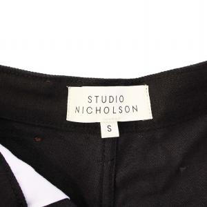 STUDIO NICHOLSON ワイドデニムパンツ ジーンズ S 黒 51-10-732028 /KH