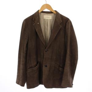 CONFECT テーラードジャケット 総裏地 シングル 2B スエード 4 ブラウン /BM