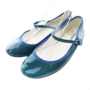 フラットシューズ パンプス エナメル 39 ブルーグリーン /NQ