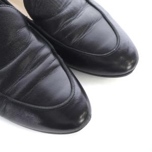 FABIO RUSCONI ローファー シューズ レザー 37 黒 ブラック /RO