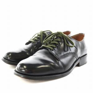 Female Plain Toe ドレスシューズ レースアップ レザー 4.5 黒 ブラック 1052B