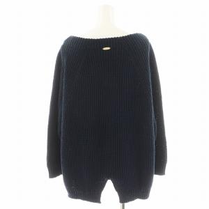 MUSE de Deuxieme Classe 22SS Lily Linen アゼ プルオーバー ニット セーター 長袖 シルク 絹 リネン混 麻 紺