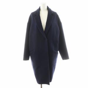 チェスターコート ロング丈 ウール アウター 紺 ネイビー 15020500412030 /AN35