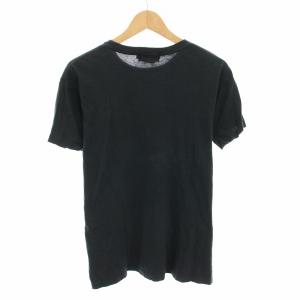 RRL ラルフローレン 90s Tシャツ カットソー クルーネック 半袖 三つ星タグ プリント S 黒 ブラック