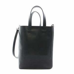 TOMORROWLAND レザーライクスモールトートバッグ ハンドバッグ ショルダーバッグ 2way リサイクルレザー 黒 ブラック