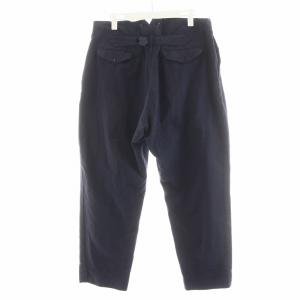 COMOLI パンツ バックストラップ コットン 3 紺 ネイビー U03-03001 /AN41