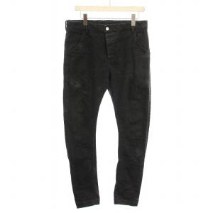 ダストデニムパンツ ペイント加工 ジーンズ 5 黒 RB-042 /YM