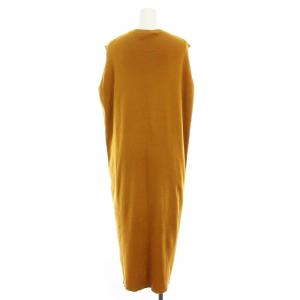 ENFOLD 17SS ノースリーブワンピース ニット ロング 38 マスタード からし色 300AS273-2330