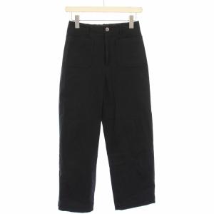24SS コットンオックスストレッチマリンパンツ スラックス ジップフライ 34 黒 ブラック 23-04-41-04104