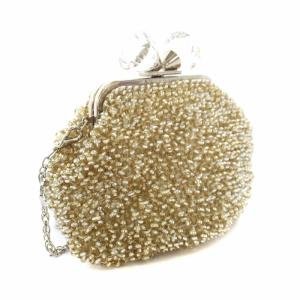 ANTEPRIMA ワイヤーバッグ チェーンショルダーバッグ ハンドバッグ 2way がま口 PVC 保存袋付き ゴールドカラー