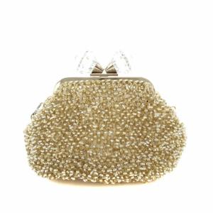 ANTEPRIMA ワイヤーバッグ チェーンショルダーバッグ ハンドバッグ 2way がま口 PVC 保存袋付き ゴールドカラー