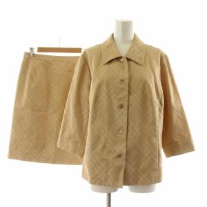 セットアップ ミニタイトスカート ジャケット シングルチェック ベージュ FEB70-039 FXB03-039