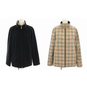 ゴルフウェア リバーシブルジャケット アウター チェック柄 L 黒 ブラック ベージュ BGP84-313-09