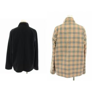 BURBERRY GOLF ゴルフウェア リバーシブルジャケット アウター チェック柄 L 黒 ブラック ベージュ BGP84-313-09