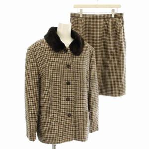 ツイード スーツ セットアップ FJB64-851 15BR ブラウン