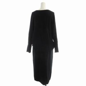 23区 ドルマン ニット＆ヴィスコーススストレッチ タイトスカート セットアップ 上下 2点セット 38 黒 ブラック
