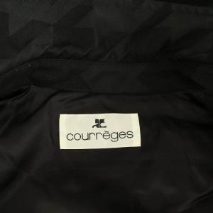 courreges 中綿ジャケット ステンカラー 千鳥格子柄 9AR ブラック /MY OS