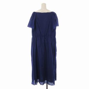 KUMIKYOKU 組曲 ワンピース ロング 半袖 7 大きいサイズ 青 ブルー OPWLKA0102 /EE