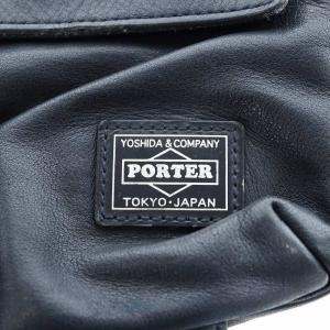 PORTER 吉田カバン クルールレザー ウエストバッグ ネイビー
