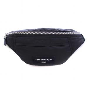 ナイロンツイルウエストバッグ 裏地総柄 ブラック HK-K202