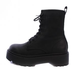 JOPLIN W 1 ショートブーツ サイドジップ レースアップ レザー 38 黒 GWL63.000.C0067S