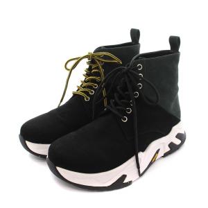 ハイカットスニーカー シューズ 4 黒 緑 /YM