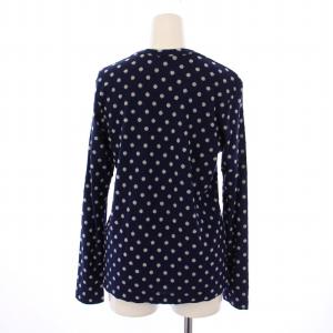 Tao AD2020 ニット カットソー 長袖 クルーネック ドット柄 ウール S ネイビー TF-T005 /BM