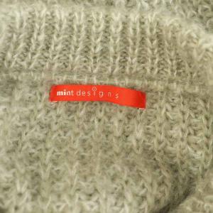 mintdesigns カーディガン ニット モヘア 長袖 モックネック 2 グレー /MY OS