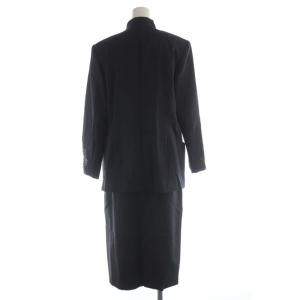 HANAE MORI スーツ セットアップ テーラードジャケット タイトスカート マキシ ロング ビジュー装飾 刺繍 40 グレー