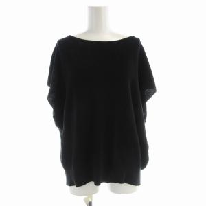 ニット セーター 半袖 大きいサイズ 46 黒 ブラック WWBA0051 /EE