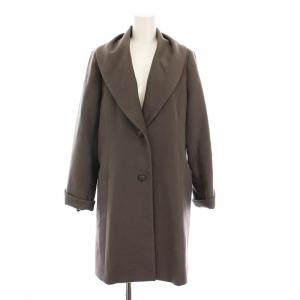 ロングコート カシミヤ シルク混 アウター 9 グレー AV-0305220 /YM