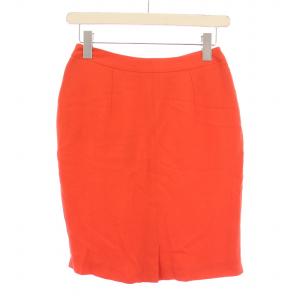 GUCCI タイトスカート ひざ丈 ジップフライ スリット 38 赤 レッド タグ付き /BB