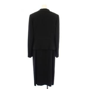 Chloe ブラックフォーマル 喪服 セットアップ テーラードジャケット 総裏地 タイトワンピース ミモレ ロング