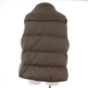 RALPH LAUREN ダウンベスト ジャケット ジップアップ ショールカラー ニット切替 グレー /BM