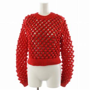 25SS LS CN JUMPER SHRUNKEN FIT ニット セーター 34 レッド