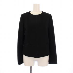 AMACA セットアップ ノーカラージャケット アウター ショート丈 タイトスカート ひざ丈 ウール 38 黒 ブラック