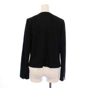 AMACA セットアップ ノーカラージャケット アウター ショート丈 タイトスカート ひざ丈 ウール 38 黒 ブラック