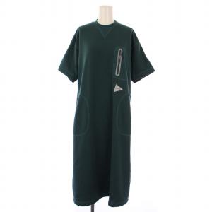 AEROKNOT pile long T ワンピース ロング 半袖 クルーネック 00 グリーン 574-1184025