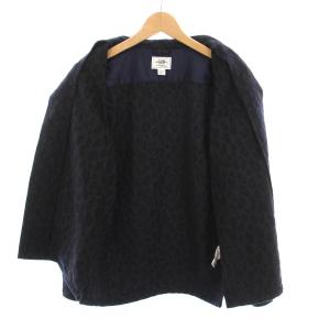 CRIMIE THE CRIMIE シャツ 長袖 ヒョウ柄 レオパード M L ネイビー CR1-02L5-SL11