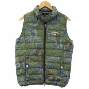 ゴルフウェア ダウンベスト 花柄 M 緑 241-214546 /TK
