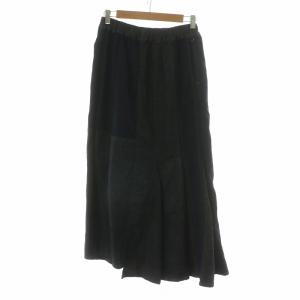 gomme デニムスカート フレア ロング M ブラック ネイビー GF-S60-172 /NQ